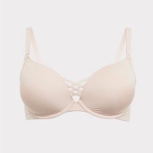 TORRID XO Plunge Smooth 360° Back Smoothing™ Bra - beige -NWT - 40DDD